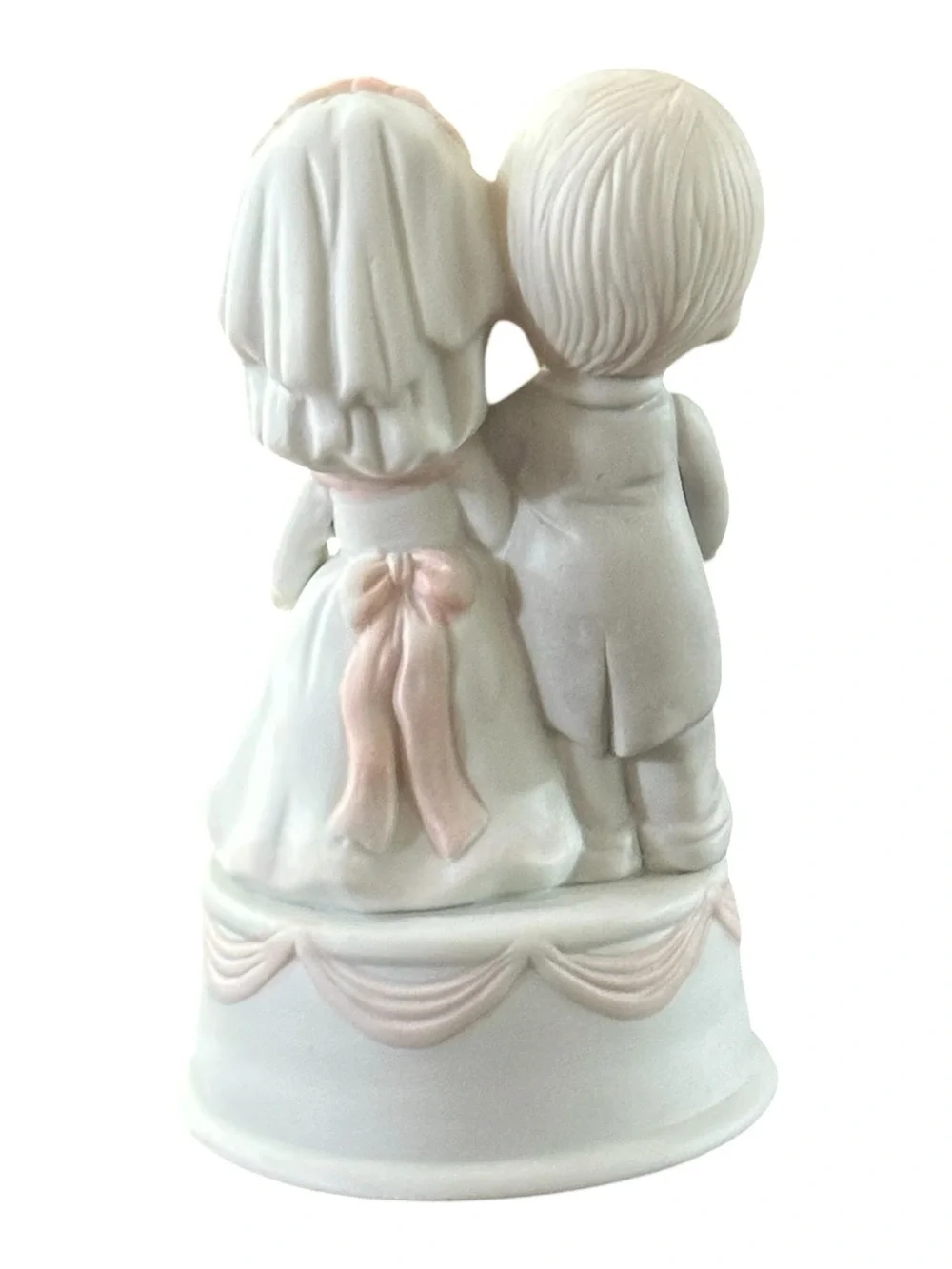 Hallmark Porcelain Wedding Couple Cake Topper - White and Pale Pink